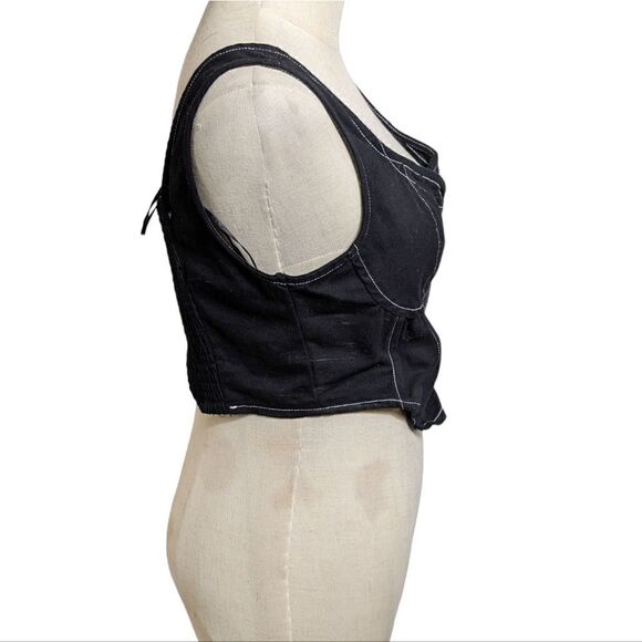 Lone Star Black Crop Bra Top NWT - Picture 3 of 6